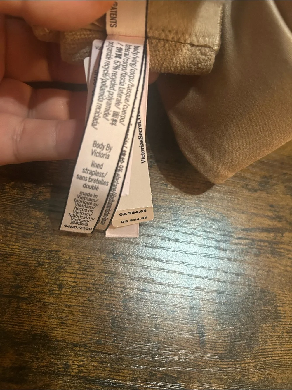 Victoria's Secret Strapless body by Victoria Bra - Nude